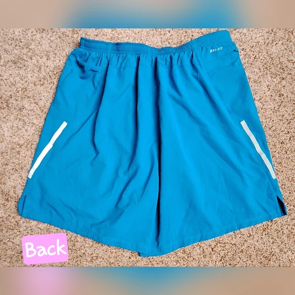 Nike Dri-Fit Men's Teal Blue Running Shorts Size XL - Picture 2 of 4